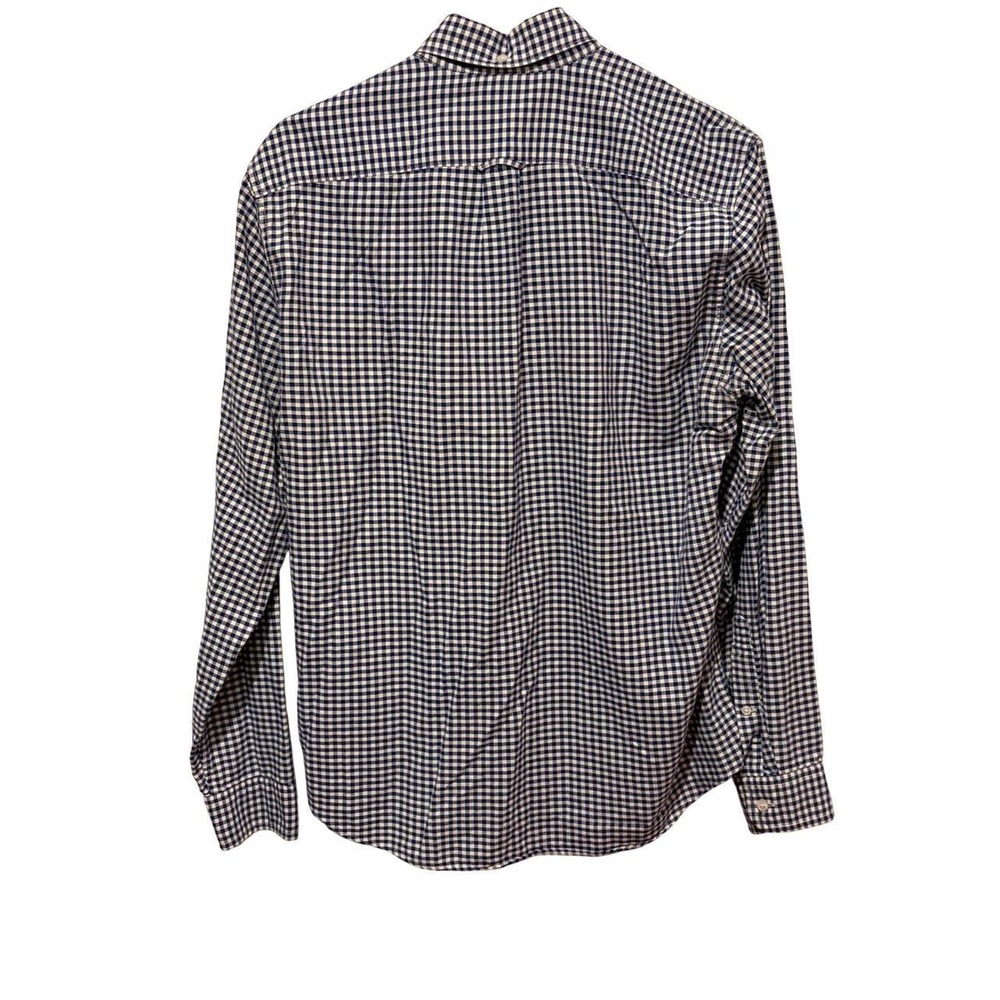 J.Crew Mens Slim M Gingham Oxford Shirt Navy White Long sleeve button down shirt - Picture 2 of 8